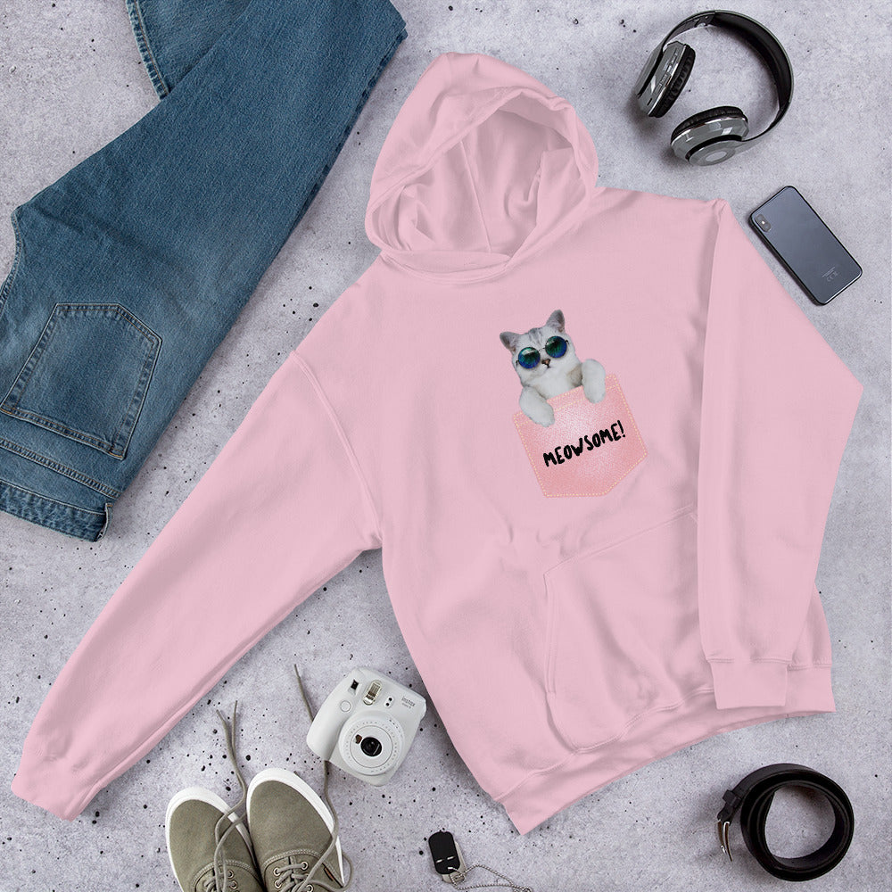 Pink Hoodie for Women | Meowsome Cat Hoodie