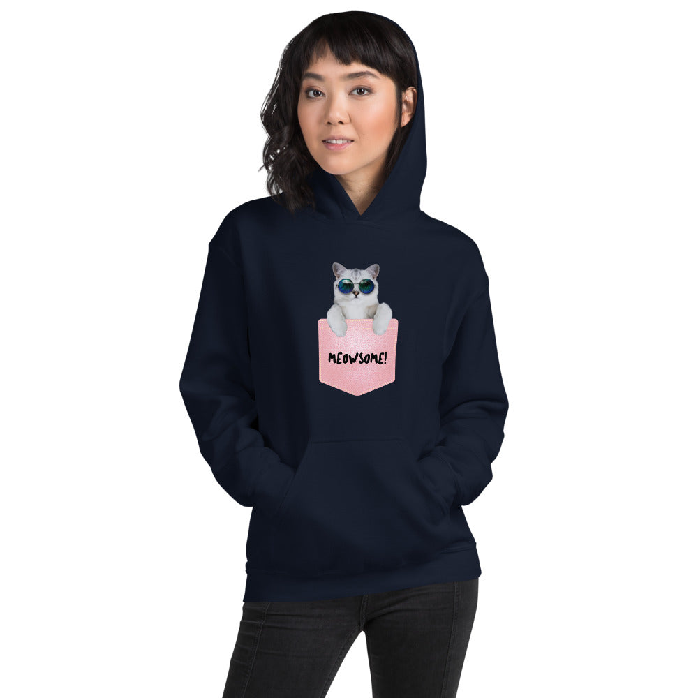 Pink Hoodie for Women | Meowsome Cat Hoodie