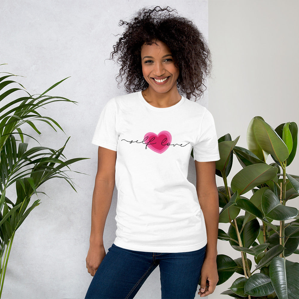 Self Love With Heart Short-Sleeve Unisex T-Shirt